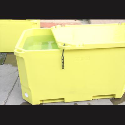 China Waterproof Insulated Bin Seafood Packaging Cool Fish Bin Insulated Large Container Fish Cooler Box for sale