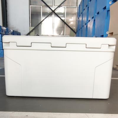 China 100L Rotomold Container Waterproof Seafood Fishing Ice Cooler Bin Ice Chest for sale