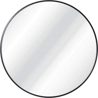 China Contemporary Round Shape Wall Mirror Aluminum Alloy Circle View Mirror for Living Room and Bedroom Bathroom Mirror for sale