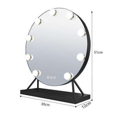 China Personalized Bulb Mirror 400 Round Circle Hollywood Make Up Mirror for sale