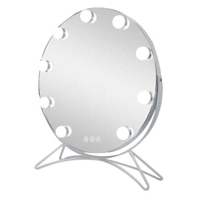 China Modern Round Lamp With Mirror 400 Circle Hollywood Makeup Mirror for sale