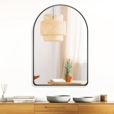 China Modern Arch Shape Bathroom Wall Mirror With Aluminum Alloy Frame for sale