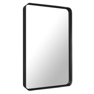 China Modern Silver Rectangle Shape 4MM Wall Mirror With Iron Frame Painted MDF Back