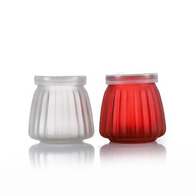 China Hot Sale 100ml Modem 2021 Empty Clear Wide Mouth Candle Cup Glass Jars for sale