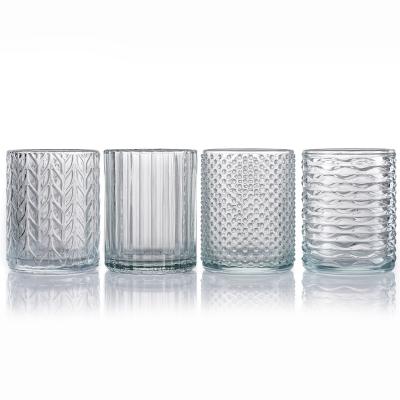 China Quality guaranteed price 300ml home decoration suitable unique style candle glass cup for sale