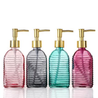 China Factory Wholesale High Quality Empty Glass Hand Soap Bottle 400ML Hand Soap Bottle Directly for sale