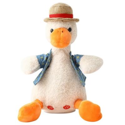 China Custom Plush Duck Smart Singing Repeating Dancing Electronic Plush Toys Children Eco-friendly Plush Toys Educational for sale