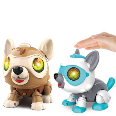 China Toy Educational Diy Funny Voice Control Kit Dog Toys Inductive Puppy Interaction Toys For Puppy Robot Dog Toy for sale