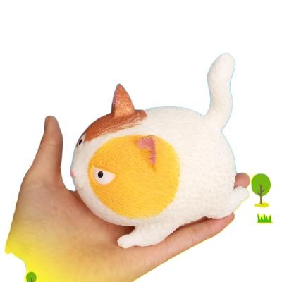 China Ultra Squishy Stretch Ball Cat Moldable Relaxing Stress Sensory Squishy Squeeze Toy Eco-friendly Material Powder Filled for sale