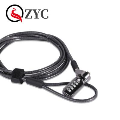 China Zinc Alloy Security Anti Theft Digital Password Cable Combination Digital Code Lock For Tablet Laptop Security Code Cable Lock for sale