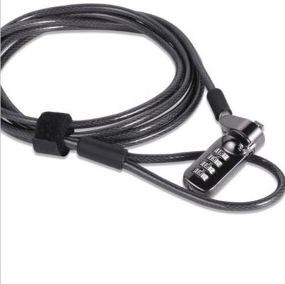 China Stainless Steel Mechanical Laptop Lock High Security Code Combination Laptop Cable Lock for sale