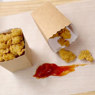 China CMYK Nuggets Biodegradable Disposable Tableware Open Top Popcorn Packaging Box for sale