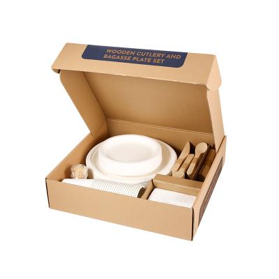 Chine Les couverts jetables compostables viables de plats d'Eco jetables sortent des conteneurs de nourriture à vendre