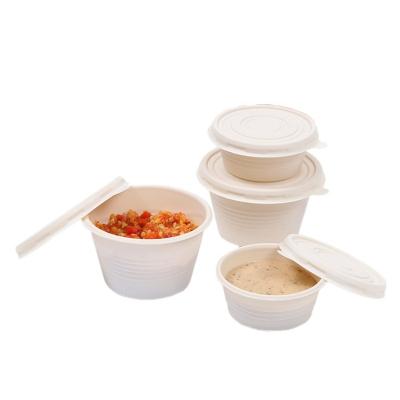 Chine Tasses jetables de partie de sauce à assaisonnement de vaisselle de la fécule de maïs 4OZ avec des couvercles à vendre