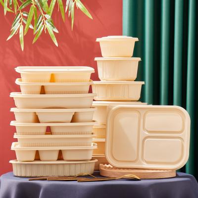 Chine Vaisselle Bento Biodegradable Cornstarch Food Containers de fécule de maïs de 10 compartiments de pouce 3 à vendre