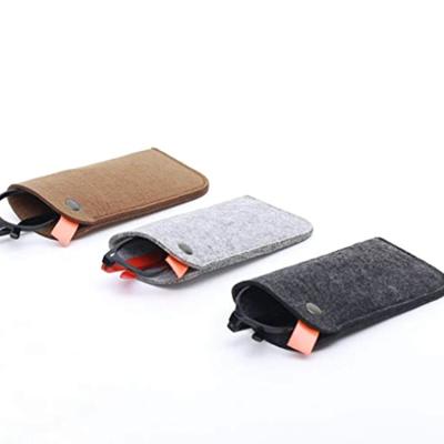 China Durable Soft Felt Glasses Bag Portable Glass Sunglasses Storage Pouch Case Holder for sale