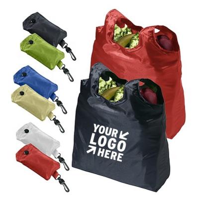 China Eco-Friendly Reusable Waterproof Foldable Shopping Bag With Hook for sale