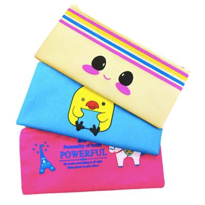 China Beautiful Multifunctional Folding Canvas Zipper Pencil Pen Cases for sale