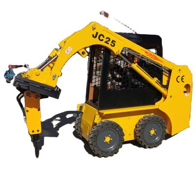 China Factory CE approval mini wheel loader 500kg 700kg 850kg 1050kg 1200kg 1500kg skid steer loader with sweeper for sale