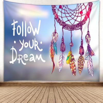 China 100% Plain Premium Microfiber Polyester Fabric Dreamcatcher Bohemian Home Wall Hanging Decorative Tapestries for sale