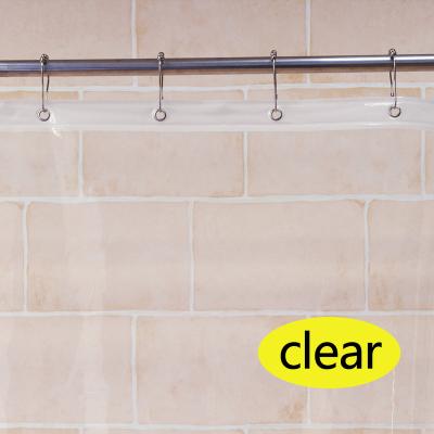 China Sustainable Eco Friendly Clear White Clear Peva Shower Curtain Sheer Liner 180*180cm for sale