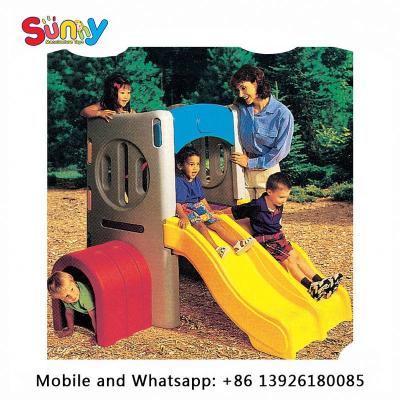 China Children play eqipment play center preschool educational set small indoor plastic slide for sale