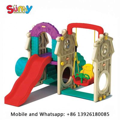 China Children play eqipment play center plastic preschool bead set indoor play equipment naughty castle slide for sale