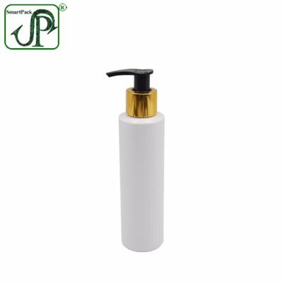 China 150ml Pet Cosmetic Luxury Bottle For Lotion Packaging With Gold Pump for sale