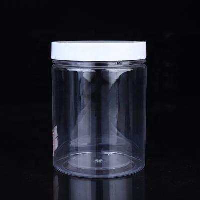 China Wholesale Empty Plastic Storage PET Food Mouth Food Packaging Food Grade Plastic Jars Cosmetic Packing Jars With PP Lid for sale