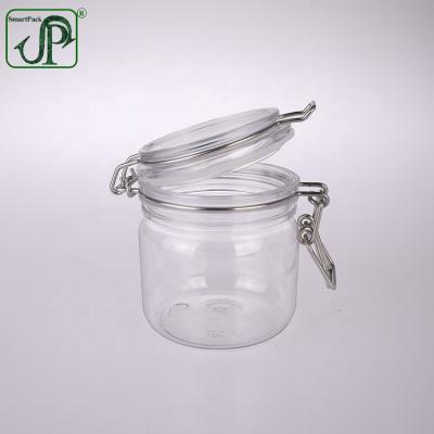 China Food Packaging Cosmetic Packing 300g Bath Salt Jar Wire Bullet Plastic Pet Jars For Cosmetic for sale