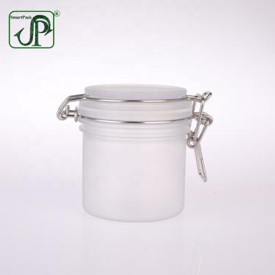 China Daily use/cosmetics empty 200ml /food storage frosted PET round shape plastic kilner jar for food storage for sale