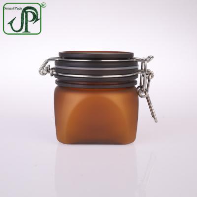 China Wholesale 250ml cosmetic amber airtight plastic kilner jar for cosmetic body butter cream for sale