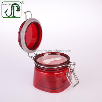 China BPA Free Red Cosmetic Kilner 220ml Airtight Jars For Cosmetic Bath Salt for sale