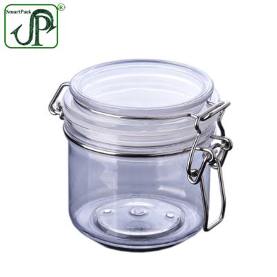 China Food Packaging Cosmetic Packing 350ml TO PET round shape plastic kilner jar airtight jar for honey for sale