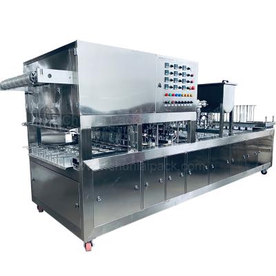 China Linear Type Plastic Soymilk Soymilk Cup Filling And Sealing Beverage Machine BG60A-4C for sale