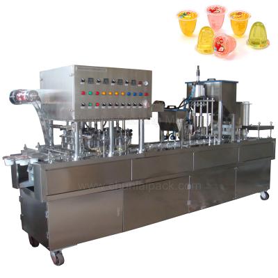 China Small Automatic Beverage Pudding Jelly Cup Filling and Sealing Machine for sale