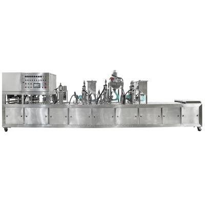 China Beverage Pets Meat Cat Dog Food Packing Aluminum Cup BG2 Aluminum Foil Tray Filling Sealing Machine for sale