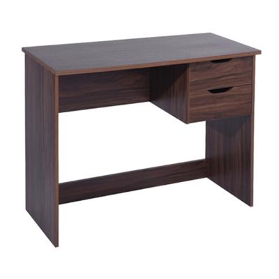 China cheap melamine home office good quality simple design 2 drawers wooden PB PC computer desk for home for sale