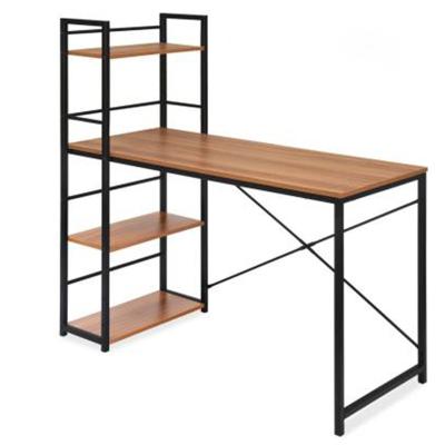 China Office with Best View Home Furniture Metal Shelving Workstation Wooden Desk with Bookcase Shelf for sale