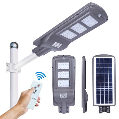 China IP65 30w 60w 90w Road Waterproof Solar Waterproof Outdoor Pole Lamp All In One Led Solar Street Light Price for sale