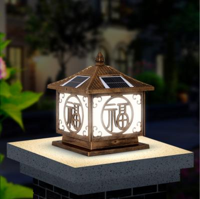 China European Garden Style Energy Saving 3.7v Outdoor Led Solar Pillar Light For Home for sale