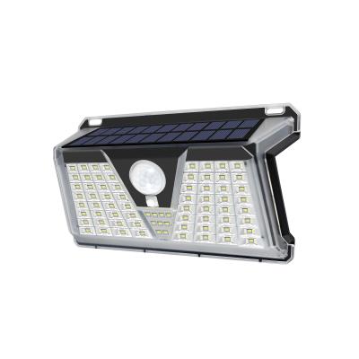 China 73LED Security Light Garden Four Sides Solar Induction Solar Light Human Body Light Induction Waterproof Outdoor Wall Light for sale