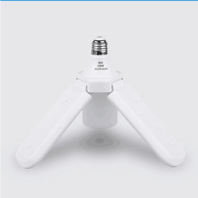 China Fasion Garage Light E27 Lamp Simple Modern Foldable Led Industrial Deformation Lamp Three And Four Leaves Fan Blade Led Bulb Lamp for sale