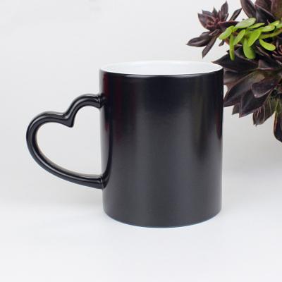 China Sublimation Custom Sublimation Ceramic Mug Wholesale Viable White Advertising Printing Photo Logo Mug Discoloration Cup for sale