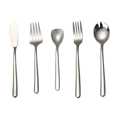 China Wholesale Classic Silver Stocked Handle Stainless Steel Cutlery Metal Spoon Fork And Knife For Event for sale