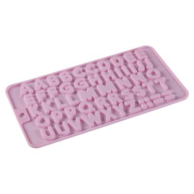 China Viable 26 English Alphabet Letters Molds Fondant Silicone Chocolate Baking Molds for sale