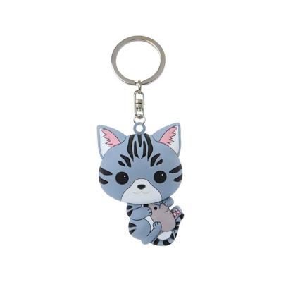 China Durable Certificated Promotional Item 2D / 3D Ring Custom Animal Shaped Soft PVC Key Key Chain for sale