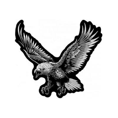 China Viable Wholesale Anime Eagle Custom Jacket Clothes Sticker Woven Badge Embroidered Patches for sale