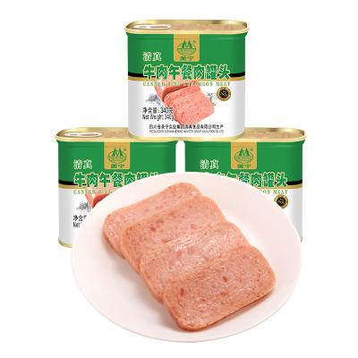 China Canned Export To Muslim Countries Halal Food Beef Luncheon Meat Canned Beef Packed In 340g for sale