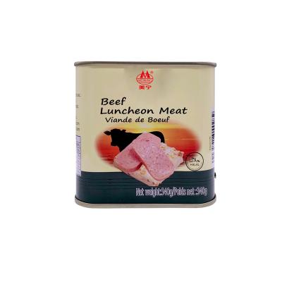 China Canned Halal Food Certificated Canned Beef Luncheon Meat Canned Beef Packed In 198g / 340g for sale